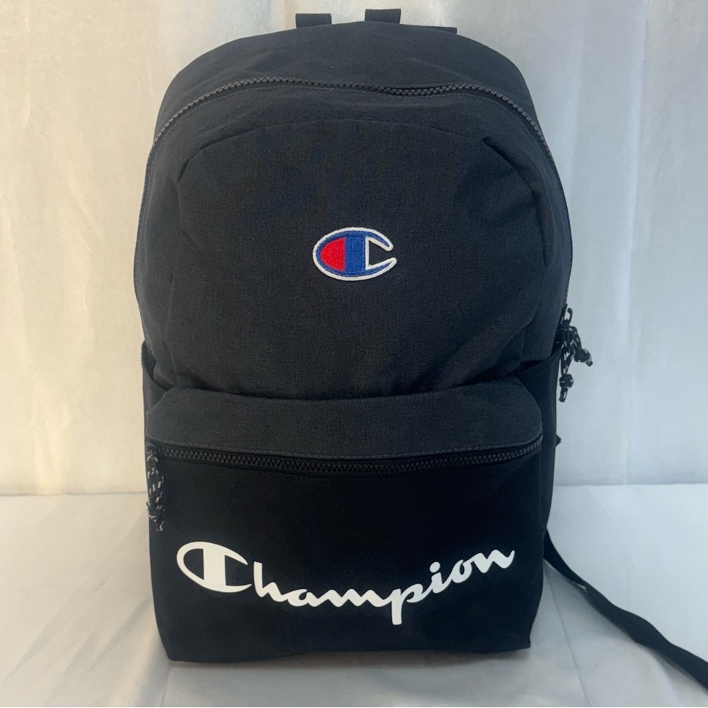 NWOT Champion Unisex ClassicTwo Tone Black/Charcoal Gray Student School Backpack